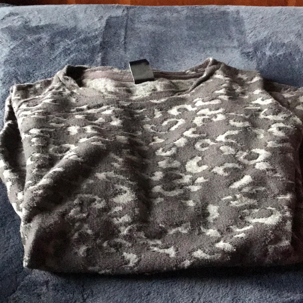 Grey leopard sweater